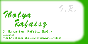 ibolya rafaisz business card
